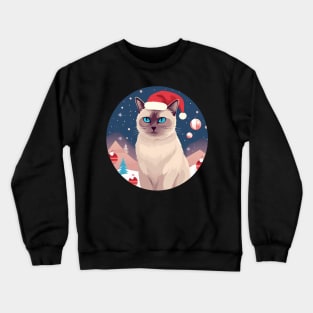 Burmese Cat Xmas, Love Cats Crewneck Sweatshirt